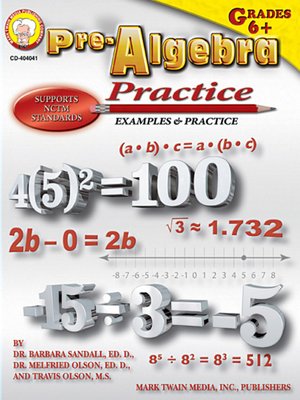 cover image of Pre-Algebra Practice